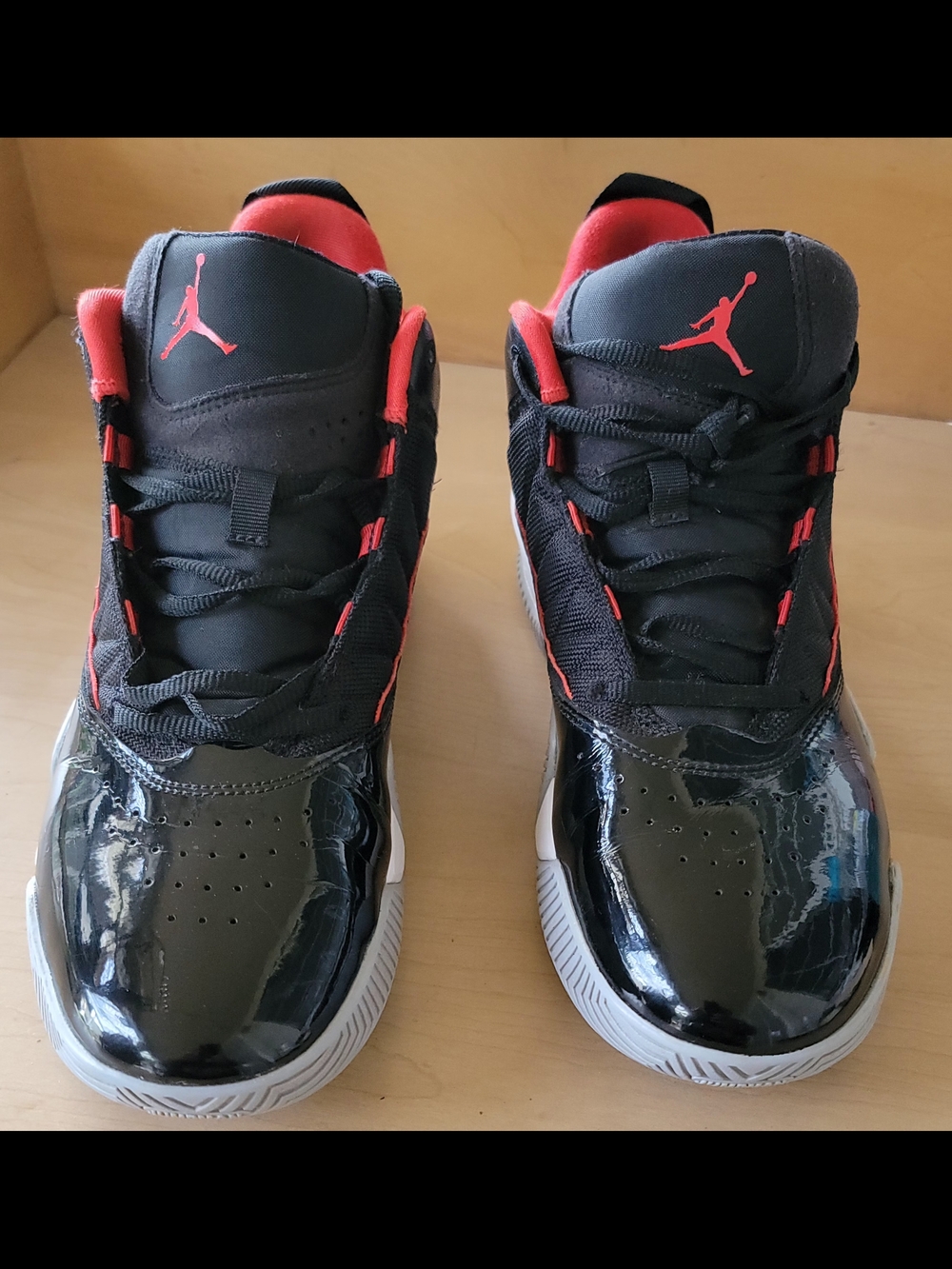 Nike Kids Black and Red High-Top Sneakers